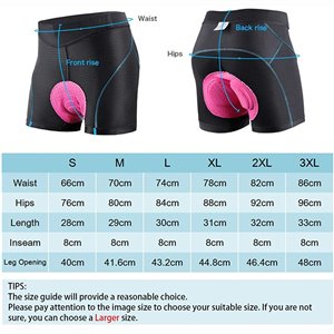 Skysper 3D Gel Womens Padded Cycling Underwear/Pants/Shorts Pink XL