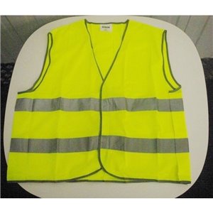 Wowow quality fluorescent hi-viz reflective safety vest large xl