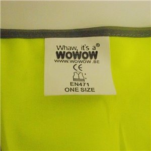 Wowow quality fluorescent hi-viz reflective safety vest large xl