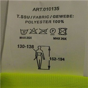 Wowow quality fluorescent hi-viz reflective safety vest large xl