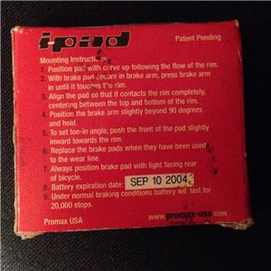 Promax I-Pad Threadless Brake Pads with LED Lights