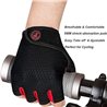 Moreok Half Finger Cycling Gloves Black/Red XXL
