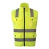 Eastlion High-end Hi-Viz Yellow Safety Waistcoat/Vest Medium