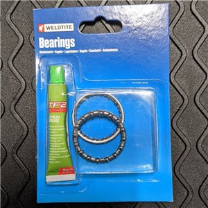 Weldtite 5/32in ball bearing cages with lithium grease for Headsets