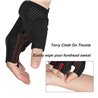 Moreok Half Finger Cycling Gloves Black/Red Medium