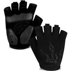 Moreok Half Finger Cycling Gloves Black Small