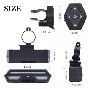 Bicycle Intelligent LED Rear Light / Wireless Turn Signal