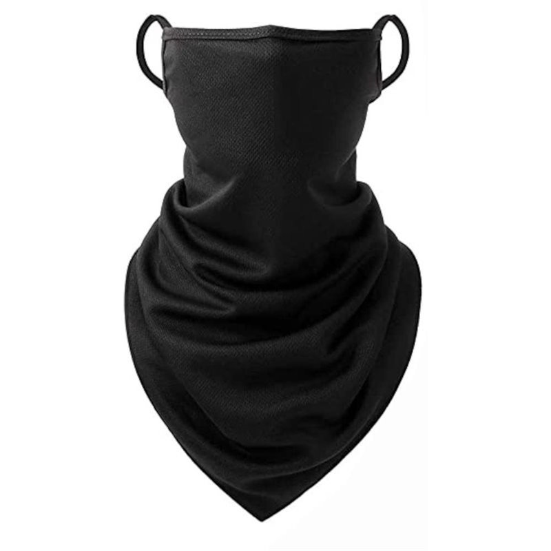 Biker Bandana Face Cover Neck Warmer Black Biker Bandana Face Cover Neck Warmer Black