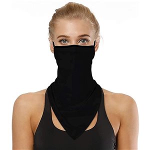 Biker Bandana Face Cover Neck Warmer Black