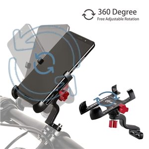 Lycaon 360 Aluminium Bike Handlebar Phone Mount Holder