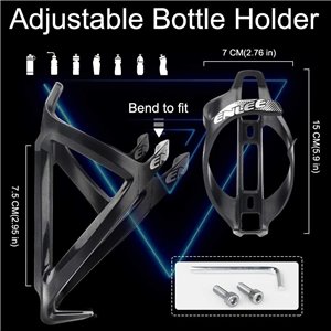 Enlee Polycarbonate Water Bottle Cage Black