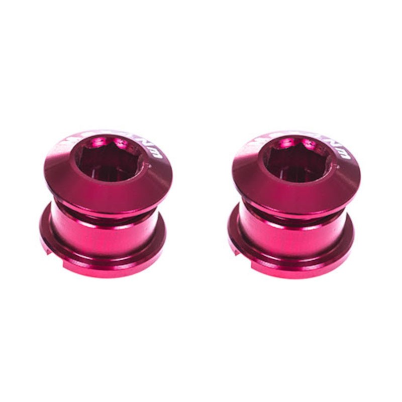 Raleigh RSP RCB002R Chainring Bolts, Red, Pair