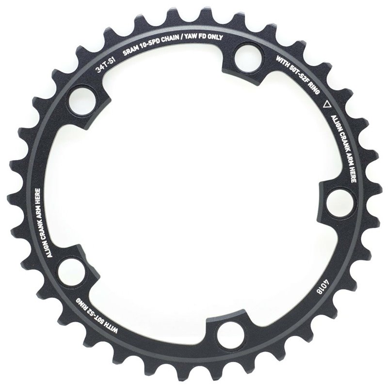 SRAM Red Yaw X-Glide Chainring 34T 10 Speed 110 BCD use with 50T