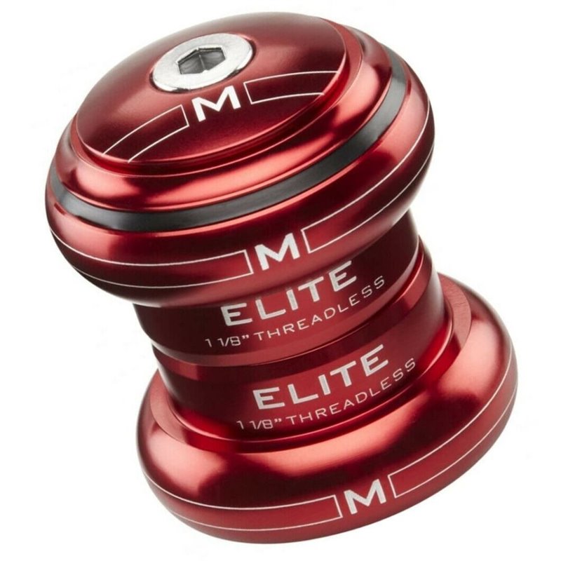 M Part Elite 1 1/8th Threadless Press in Headset Red