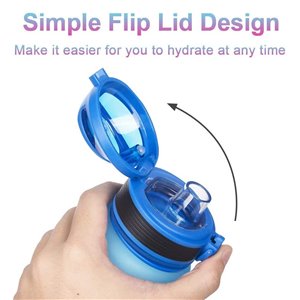 Devico Pro Cycler Sports 32oz Water Bottle BPA Free Flip Lid Frosted Tritan Plastic